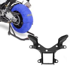 Set: Reifenwärmer Set für Yamaha YZF-R6 YZF-R1 ConStands Laguna Seca 60-80°C blau + Verkleidungshalter für Yamaha YZF-R6 08-15 Verkleidungshalterung_1