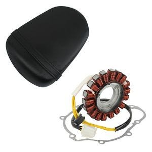Set: Soziussitz für Suzuki GSX-R 750 / 600 08-10 Beifahrersitz schwarz + Lichtmaschine Stator für Suzuki GSX-R 750 / 600 06-15 Alternator Zaddox_1