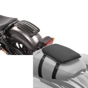 Set: Gepäckträger für Honda Rebel 500 17-20 Solo Rack L1 Gepäckbrücke Craftride + Gel Sitzkissen Honda Rebel 500 Komfortkissen S Tourtecs schwarz_1