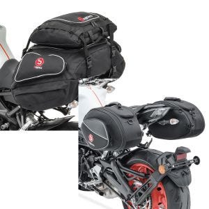 Set: Hecktaschen Set Yamaha MT-07 / Tracer Bagtecs X50 und X52 + Satteltaschen für Yamaha MT-07 / Tracer 700 Bagtecs SP3 36-60Ltr schwarz_1