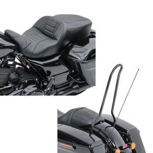 Set: Sitzbank für Harley Street Glide Special 15-21 Craftride TG3 in schwarz + Sissybar für Harley Street Glide Special 15-21 Craftride Solo schwarz_1
