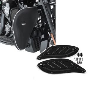 Set: Sturzbügel Spritzschutz für Harley Street Glide 06-21 Beinwärmer Craftride + Seitlicher Windabweiser für Harley Street Glide 06-13 Craftride verstellbar schwarz_1