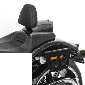 Set: Fahrer Sissybar für Harley Davidson Breakout / 114 18-21 Fahrer Rückenlehne Craftride + Satteltaschenhalter für Harley Breakout/ 114 18-21 links abnehmbar Craftride_1