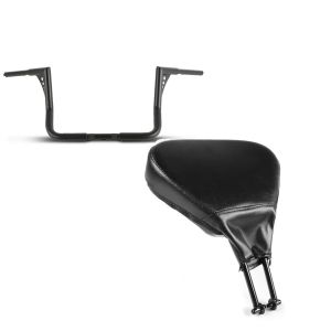 Set: Lenker Ape Hanger 12" für Harley Street Glide 06-21 schwarz Craftride + Fahrer Rückenlehne BR5 für Harley Street Glide 09-21 Craftride_1