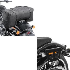 Set: Satteltaschenhalter für Harley Breakout/ 114 18-21 links abnehmbar Craftride + Hecktasche für Harley Breakout /114 SQ1 Craftride 52l schwarz_1