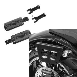 Set: Sozius Fussrasten mit Halter für Harley Softail 18-21 Craftride SF6 schwarz + Satteltaschenhalter für Harley Breakout / 114 18-21 Craftride Slim S rechts_1
