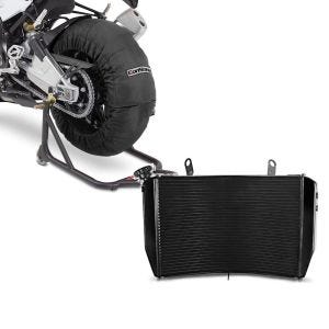 Set: Reifenwärmer Set für Yamaha YZF-R6 YZF-R1 ConStands Laguna Seca 60-80°C schwarz + Wasserkühler für Yamaha YZF-R1 04-06 Radiator Kühler_1