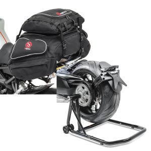Set: Hecktaschen Set Ducati Diavel / S Bagtecs X50 und X52 + Einarmständer Ducati Diavel / S 11-20 Montageständer ConStands Single-Classic schwarz_1