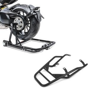Set: Gepäckträger für BMW R NineT / Pure 14-21 Gepäckbrücke Craftride GT1 + Rangierhilfe BMW R NineT 14-21 Montageständer ConStands Single Mover Schwarz_1