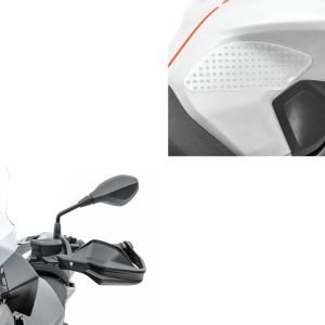 Set: Seiten Tankpad Grip Pad M für BMW S 1000 R / RR / XR + Handprotektoren für BMW S 1000 XR 15-18 Handschutz Motoguard schwarz_1