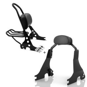 Set: Sissybar Harley Davidson Sportster Forty-Eight 48 10-20 Craftride Fast Rider-M inkl. Gepäckträger schwarz + Sissy Bar S1 für Harley Davidson Sportster Forty-Eight 48 10-20 abnehmbar mit Docking Kit schwarz Craftride_1