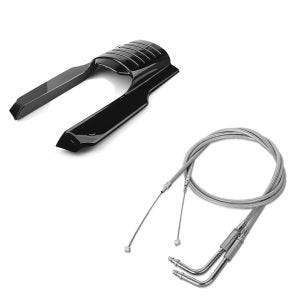 Set: Kotflügelverlängerung hinten für Harley Road King 96-08 Craftride + Gaszug für Harley-Davidson Road King 96-07 Edelstahl/Nylon Craftride_1