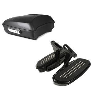 Set: Topcase Razor für Harley Street Glide Special 15-21 schwarz matt LC Craftride + Beifahrer Trittbretter + Halter CF2B für Harley Street Glide Special 15-21 Craftride_1