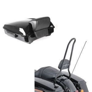 Set: Topcase für Harley Road Glide Special 15-21 Craftride Razor GB2 schwarz + Sissybar für Harley Davidson Road Glide Special 15-21 Craftride SP schwarz_1