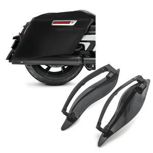 Set: Seitenkoffer für Harley Street Glide Special 15-21 Craftride Stretched SC2 unlackiert + Seitlicher Windabweiser für Harley-Davidson Touring 14-21 schwarz Craftride_1