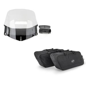 Set: Windschild Honda Goldwing GL 1800 01-16 mit Lüftungsgitter klar Craftride + Koffer Innentaschen für Honda Gold Wing 1800 BG1 Craftride Paar_1