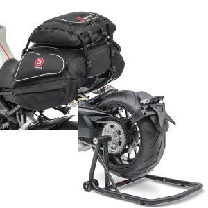 Set: Hecktaschen Set Ducati Diavel / S Bagtecs X50 und X52 + Einarmständer Ducati Diavel / S 11-20 Montageständer ConStands Single-Classic schwarz matt_1
