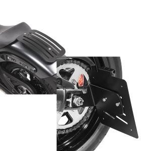 Set: Gepäckträger für Kawasaki Vulcan S / Café 15-21 Solo Rack L1 Gepäckbrücke Craftride + Kennzeichenhalter seitlich S für Kawasaki Vulcan S / Café 15-21 schwarz Craftride_1