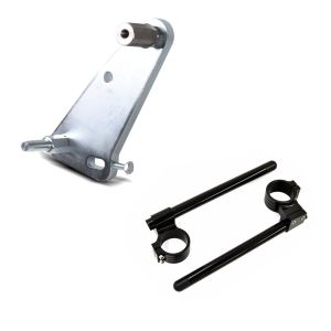 Set: Adapterplatte für ConStands Power Kawasaki ZX-10R 06-07 + Stummellenker 50mm für Kawasaki ZX-10R 04-19 Lenker Erhöhung_1