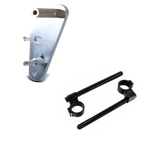 Set: Adapterplatte für ConStands Power Yamaha YZF-R6 06-20 + Stummellenker 50mm für Yamaha YZF-R6 03-19 Lenker Erhöhung_1