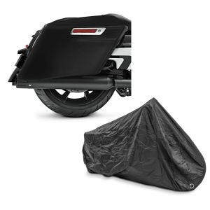Set: Seitenkoffer für Harley Street Glide Special 15-21 Craftride Stretched SC2 unlackiert + Abdeckplane Harley Street Glide / Special Craftride XXXL schwarz_1