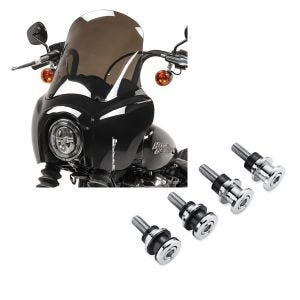 Set: Lampenmaske MG5 für Harley Softail Street Bob 18-20 Lampen Verkleidung rauchgrau Craftride + Anbausatz Docking Hardware Kit für Harley Softail Street Bob 18-21 52300646 Craftride_1