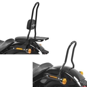 Set: Sissy Bar CSXL Fix für Harley Softail Street Bob 18-21 Gepäckträger schwarz Craftride + Sissybar für Harley Davidson Softail 18-21 Craftride Tampa S schwarz_1