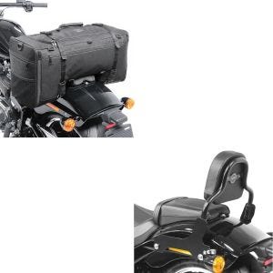 Set: Sissy Bar für Harley Davidson Breakout / 114 18-21 schwarz CSS Craftride + Hecktasche für Harley Breakout /114 SQ1 Craftride 52l schwarz_1