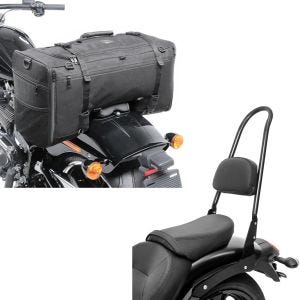 Set: Sissybar Kawasaki Vulcan S / Café 15-21 Craftride Rider-XXL schwarz + Hecktasche für Kawasaki Vulcan S / Café SQ1 Craftride 52l schwarz_1