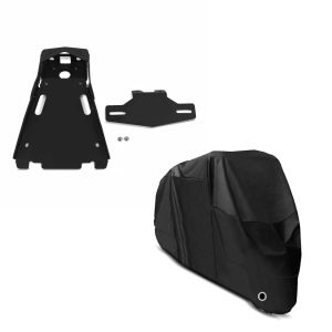 Set: Kennzeichenhalter für BMW R NineT Scrambler 16-21 Nummernschildhalter Zaddox NH1 + Abdeckplane BMW R NineT / Pure / Scrambler  R 80 GS / R Craftride XL in schwarz_1