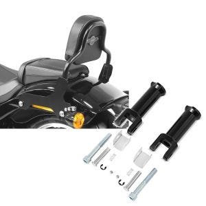 Set: Sissy Bar für Harley Davidson Breakout / 114 18-21 schwarz CSS Craftride + Sozius Fussrasten-Halter für Harley Davidson Softail 18-21 Craftride schwarz_1