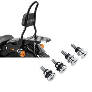 Set: Sissybar Harley Davidson Softail 18-21 Craftride Fast Rider-M inkl. Gepäckträger schwarz + Anbausatz Docking Hardware Kit für Harley Softail Street Bob 18-21 52300646 Craftride_1