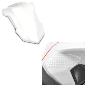 Set: Soziusabdeckung für BMW S 1000 RR 19-21 Höckerabdeckung Zaddox weiß + Seiten Tankpad Grip Pad M für BMW S 1000 R / RR / XR_1