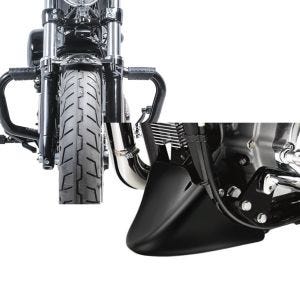 Set: Sturzbügel Mustache II für Harley Davidson Sportster 1200 Iron 18-20 Schutzbügel schwarz Craftride + Bugspoiler Harley Sportster 1200 Iron 18-20 Craftride schwarz_1