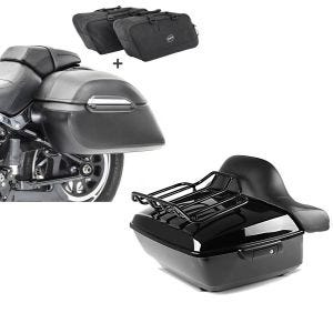 Set: Set Seitenkoffer + Innentaschen für Harley Fat Boy/ 114 Craftride K3 + Topcase King NHB für Harley Fat Boy / 114 schwarz Craftride_1