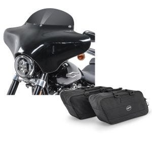 Set: Batwing Verkleidung BD8 für Harley Davidson Road King / Classic Craftride + Koffer Innentaschen für Harley Road King 94-21 Craftride BG1 Paar_1