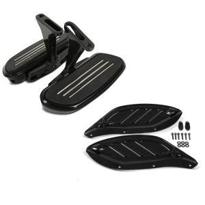 Set: Beifahrer Trittbretter + Halter CF2B für Harley Street Glide 06-21 Craftride + Seitlicher Windabweiser für Harley Street Glide 06-13 Craftride verstellbar schwarz_1