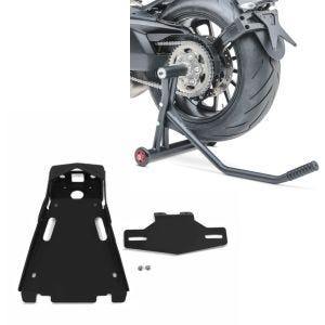Set: Einarmständer BMW R NineT Scrambler 16-21 Montageständer ConStands Single-Racing schwarz matt + Kennzeichenhalter für BMW R NineT Scrambler 16-21 Nummernschildhalter Zaddox NH1_1