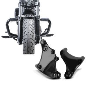 Set: Sturzbügel Mustache II für Harley Davidson Sportster Forty-Eight 48 10-20 Schutzbügel schwarz Craftride + Sozius Fussrasten-Halter für Harley Sportster Forty-Eight 48 14-20 schwarz Craftride_1