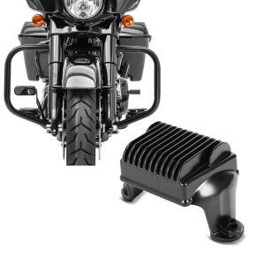 Set: Sturzbügel für Harley Davidson Street Glide 09-21 Craftride TR2 schwarz + Spannungsregler für Harley-Davidson Street Glide 09-15 Gleichrichter Laderegler Craftride_1