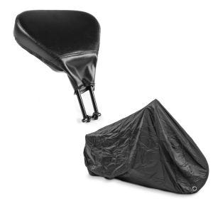 Set: Fahrer Rückenlehne BR5 für Harley Street Glide 09-21 Craftride + Abdeckplane Harley Street Glide / Special Craftride XXXL schwarz_1