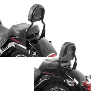 Set: Sissybar Harley Fat Boy 07-17 Craftride Fast Driver-S schwarz + Sissy Bar CSS Fix für Harley-Davidson Fat Boy 07-17 schwarz Craftride_1