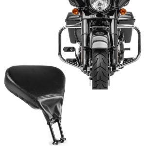 Set: Sturzbügel für Harley Davidson Street Glide 09-21 Craftride TR2 chrom + Fahrer Rückenlehne BR5 für Harley Street Glide 09-21 Craftride_1