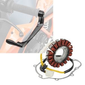 Set: Hebelschützer für Suzuki GSX-R 750 / 600 X6 schwarz + Lichtmaschine Stator für Suzuki GSX-R 750 / 600 06-15 Alternator Zaddox_1