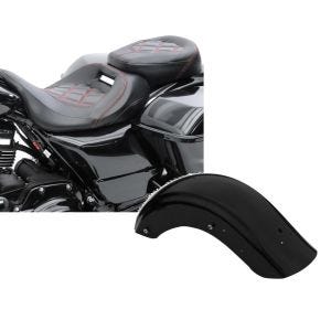 Set: Sitzbank für Harley Street Glide Special 15-21 Craftride RH3 schwarz-rot + Heckfender II für Harley Street Glide Special 15-21 Kotflügel hinten Craftride schwarz_1