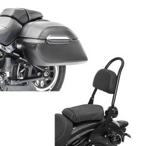 Set: Seitenkoffer Set Indian Scout / Bobber / Sixty Craftride K3 33Ltr in schwarz + Sissybar für Indian Scout / Sixty 15-21 Craftride Fast Rider-M schwarz_1