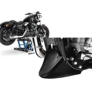 Set: Hebebühne Harley Davidson Sportster 883 Iron Motorradheber ConStands Mid-Lift L in blau + Bugspoiler für Harley Sportster 883 Iron 09-20 Craftride_1