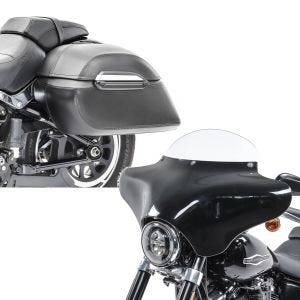 Set: Seitenkoffer Set Yamaha XVS 950 A Midnight Star Craftride K3 33Ltr in schwarz + Batwing Verkleidung BW8 für Yamaha XVS 1300 / 950 A Midnight Star Craftride_1