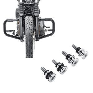 Set: Sturzbügel Mustache II für Harley Softail Street Bob / Low Rider 18-21 schwarz Craftride + Anbausatz Docking Hardware Kit für Harley-Davidson Softail 18-21 52300646 Craftride_1