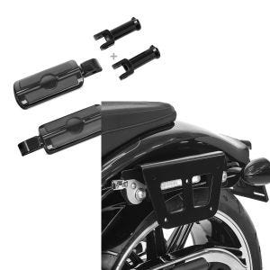 Set: Sozius Fussrasten mit Halter für Harley Softail 18-21 Craftride SF6 schwarz + Satteltaschenhalter für Harley Breakout/ 114 18-21 links abnehmbar Craftride_1